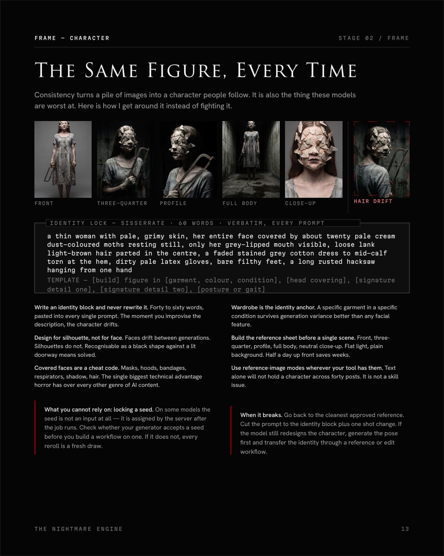 Page 13 of the system, The Same Figure, Every Time, shown in full.